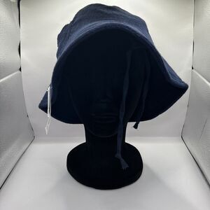 NWT Shade & Shore Terry Cloth Bucket Hat Navy Blue Adjustable One Size Women